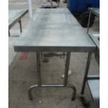 STAINLESS FOLD AWAY CATERING TABLE 71" X 35" + VAT