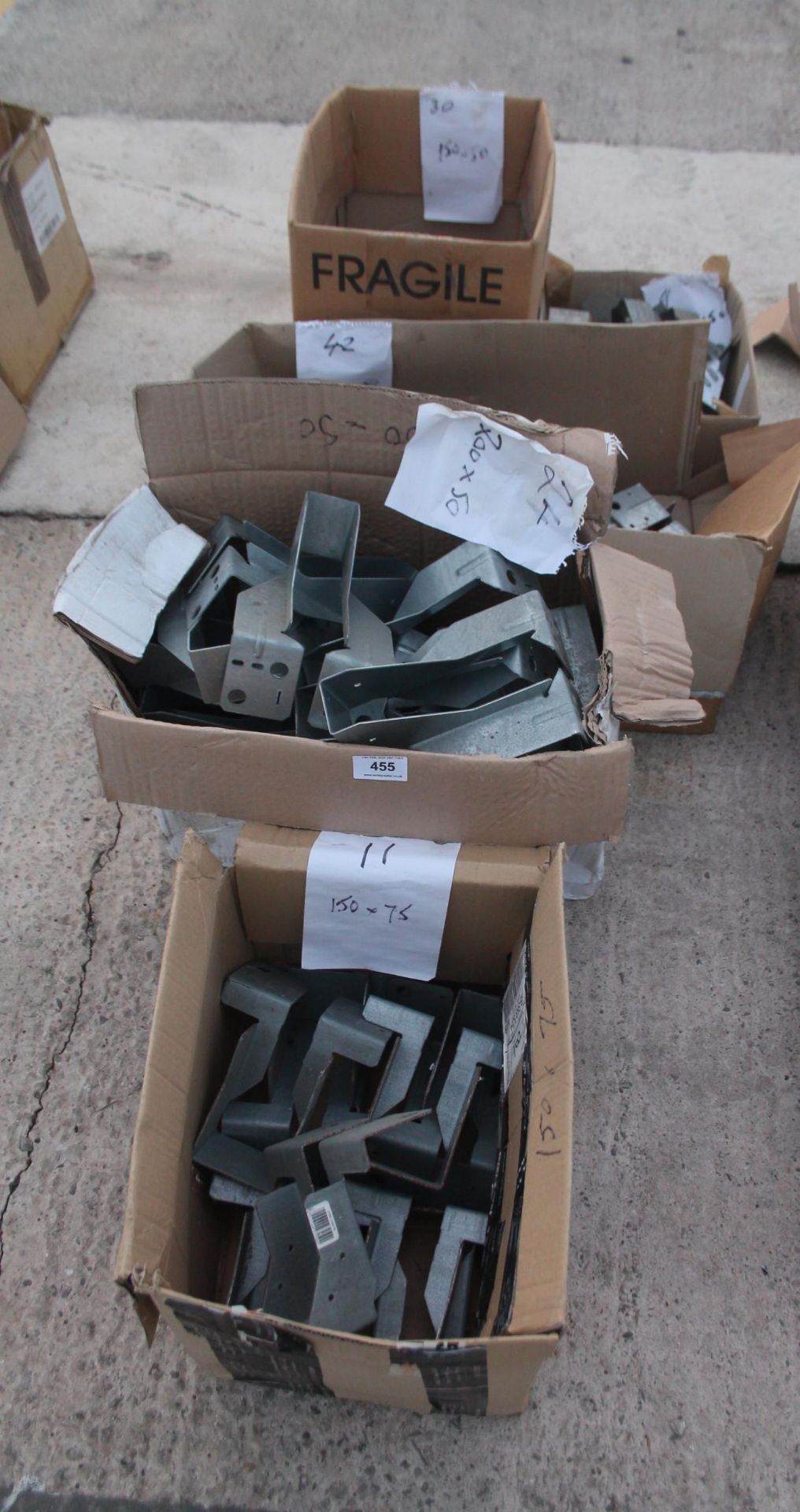 5 BOXES OF JOIST HANGERS (116) VARIOUS SIZES + VAT