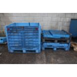 3 PLASTIC COLLAPSABLE PALLET BOXES NO VAT