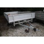 IFOR WILLIAMS TWIN AXLE TRAILER 6' X 10'WITH DROP SIDES & BACK 4 RECENT TYRES NO VAT