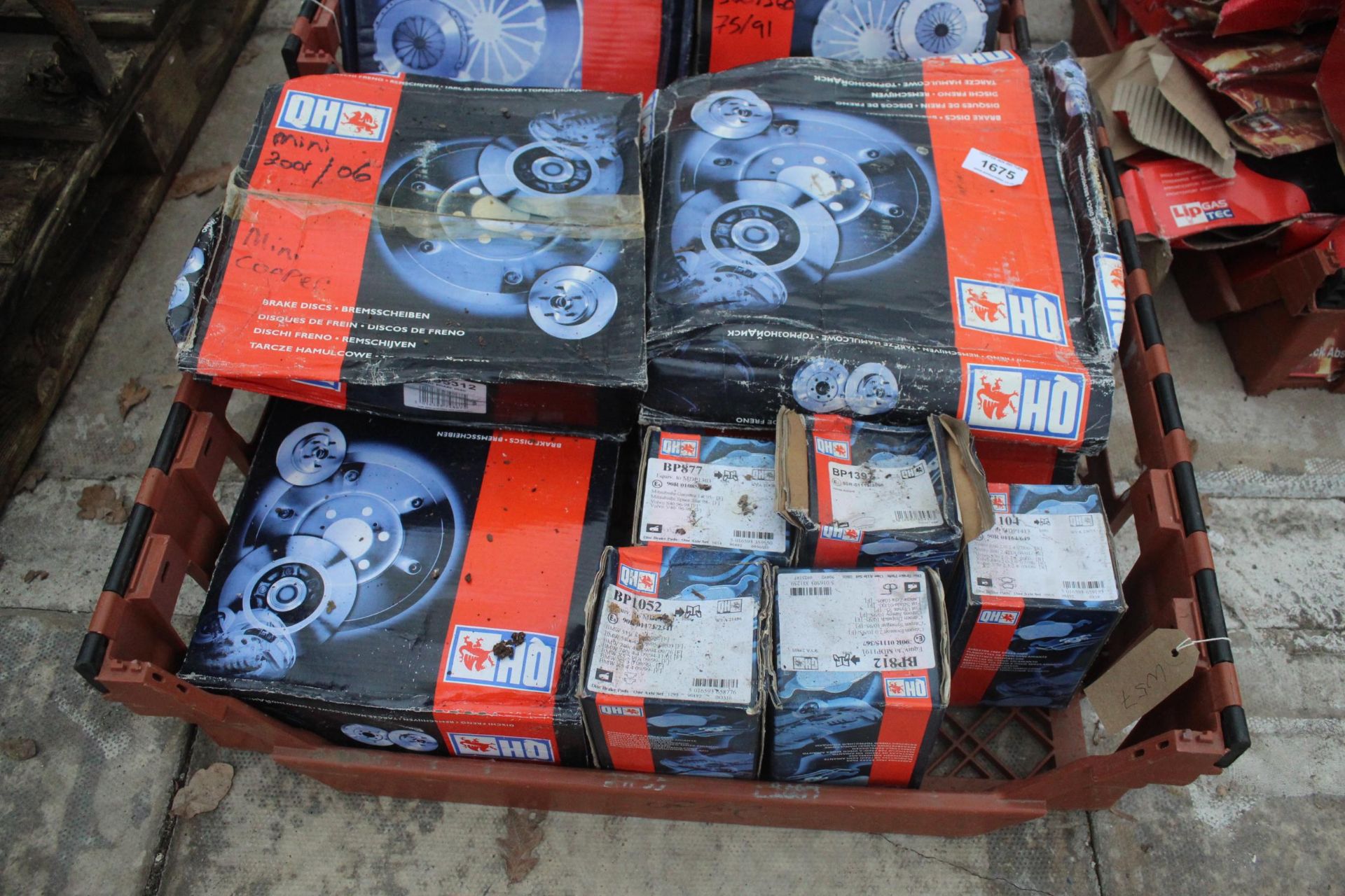 BOX OF BRAKE DISCS AND PADS NO VAT