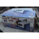 FAITHFUL 10" TABLE SAW MODEL DW738 WITH INSTRUCTION MANUEL + VAT FROM THE BUILDERS MERCHANTS