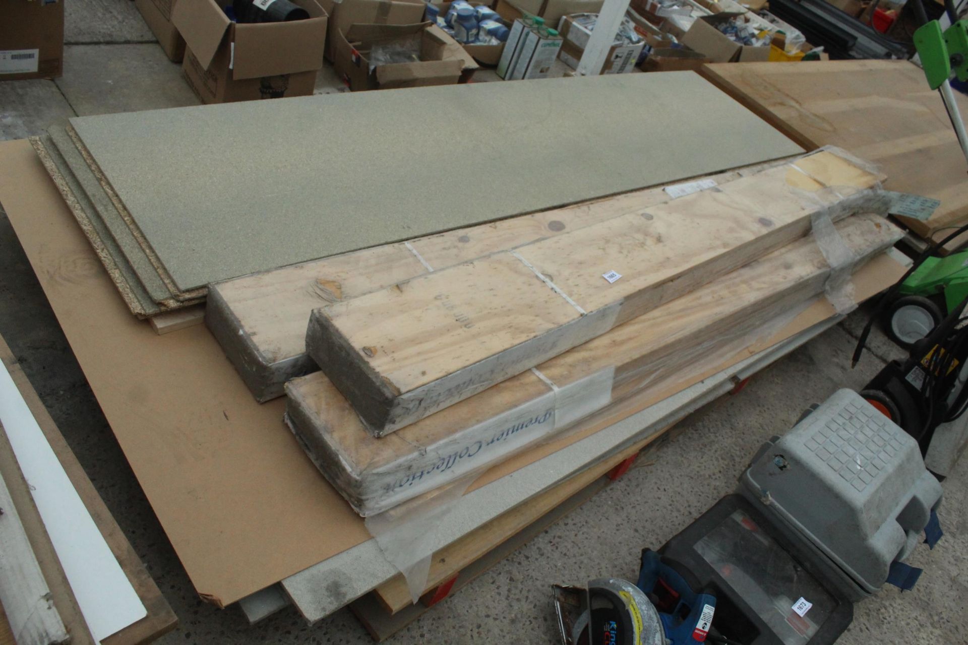 2 PACKS LAMINATED FLOORING AND QUANTITY OF LOFT BOARDS + VAT