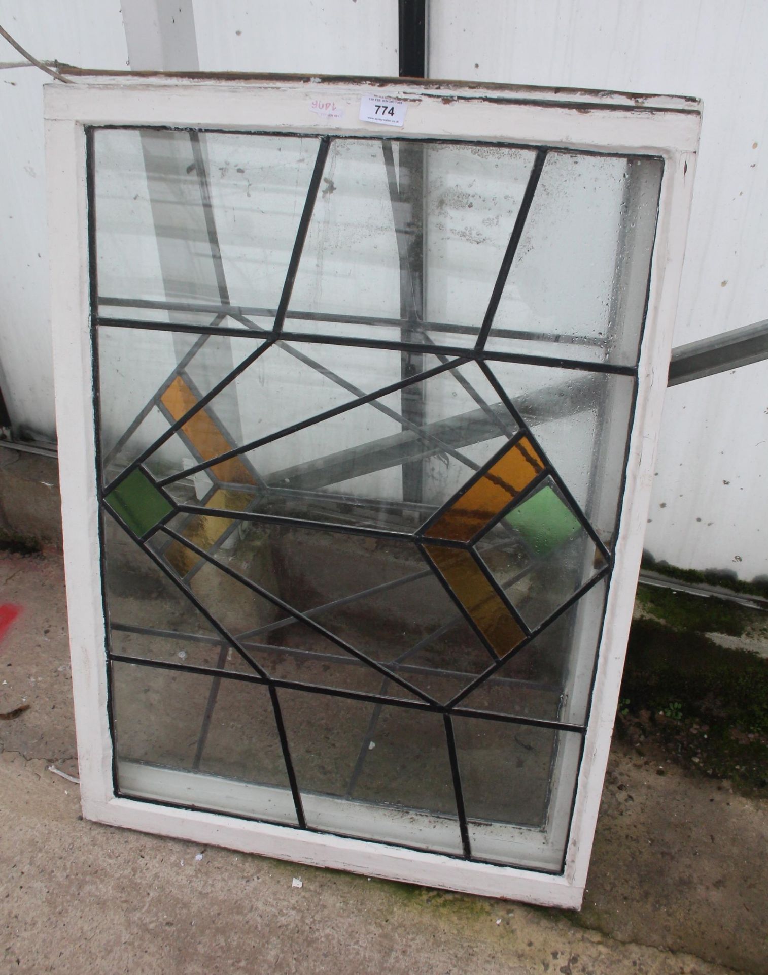STAINED GLASS WINDOW, ELECTRICAL LIGHT FITTINGS NO VAT