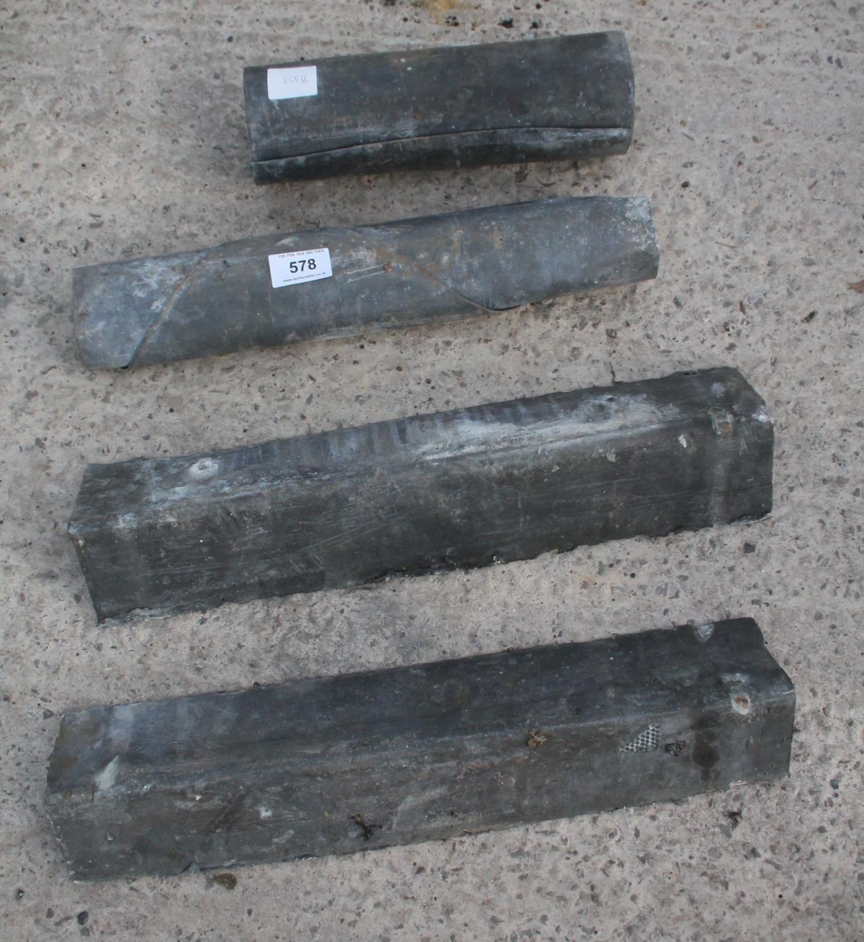 QUANTITY OF ROOFING LEAD AND LARGE CAST LEAD NO VAT