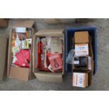 3 BOXES OF HOOKS, FENCE PANEL CLIPS ETC. + VAT