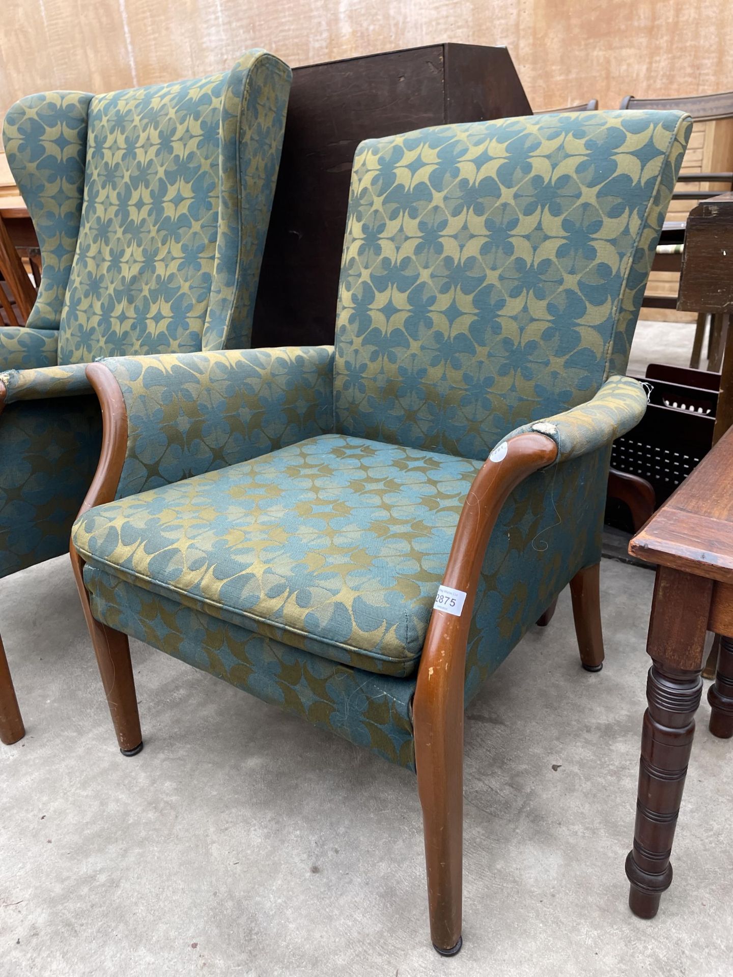 TWO PARKER KNOLL FIRESIDE CHAIRS, MODEL NO. P.K 740/1014 - Image 2 of 5