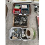 AN ASSORTMENT OF HARDWARE TO INCLUDE SCREWS, BOLTS AND WIRE ETC