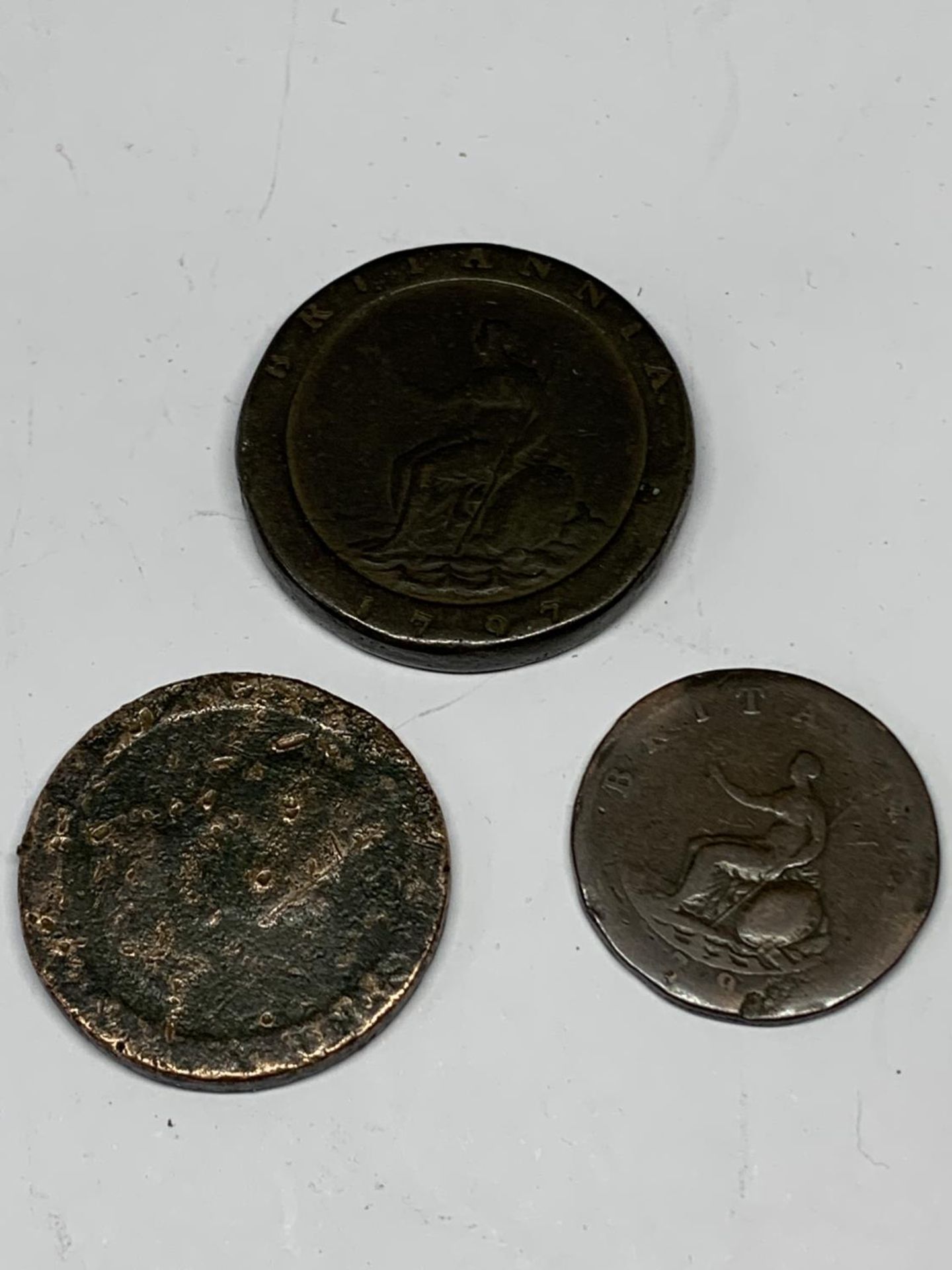 THREE GEORGE III COINS