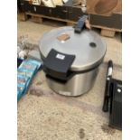 A LARGE RICE COOKER BELIEVED IN WORKING ORDER BUT NO WARRANTY