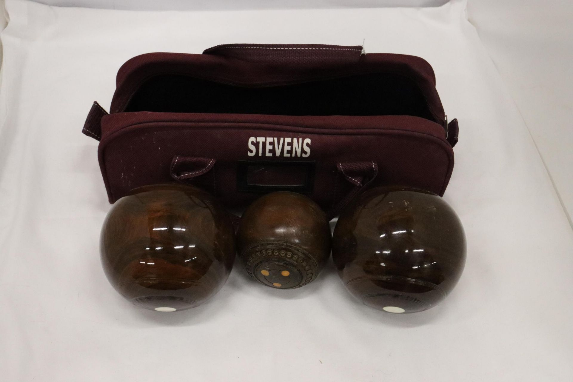 TWO R G LAWRIE BOWLING BOWLS AND A JACK IN A BAG - Image 3 of 6
