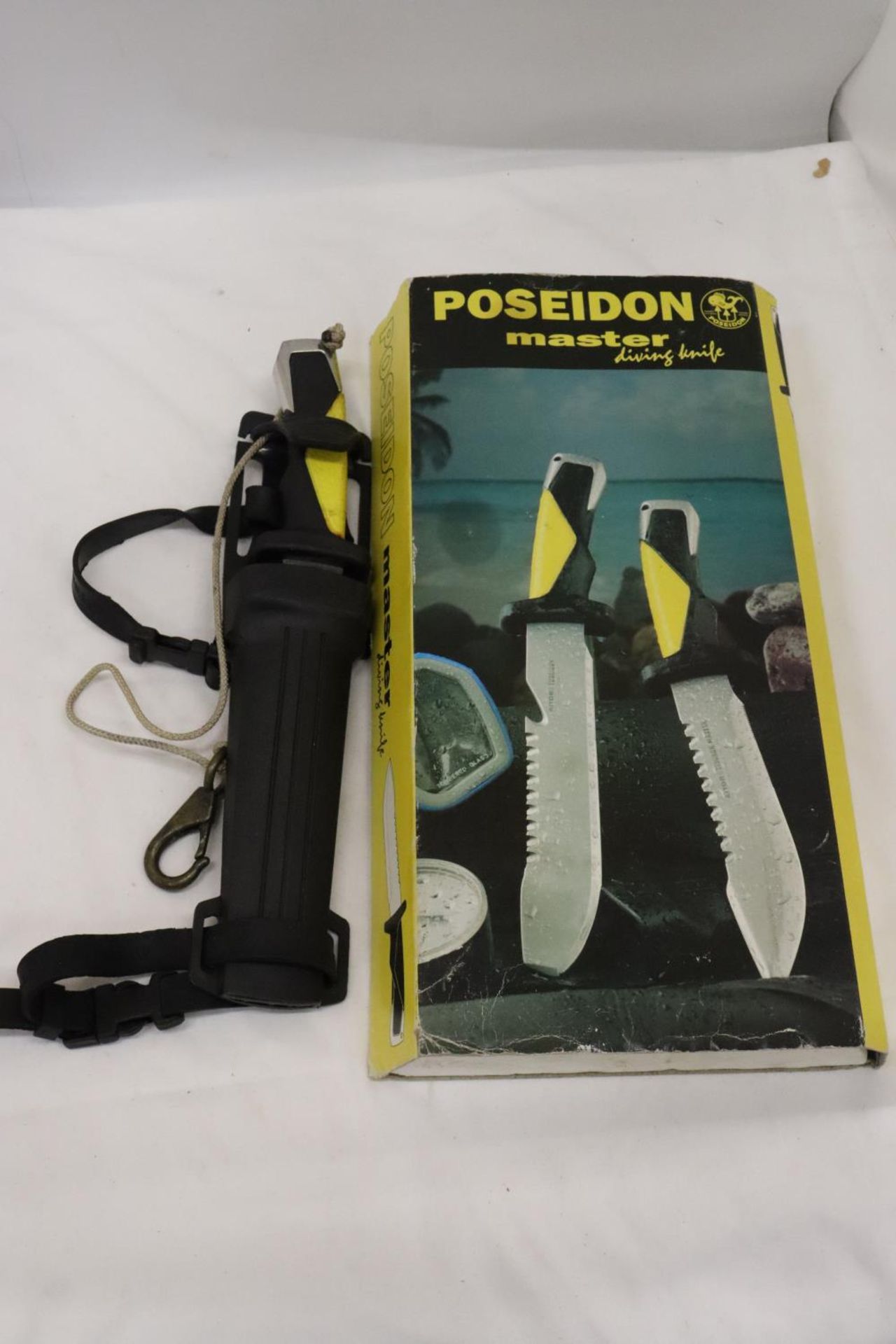 A POSEIDON MASTER DIVING KNIFE IN BOX