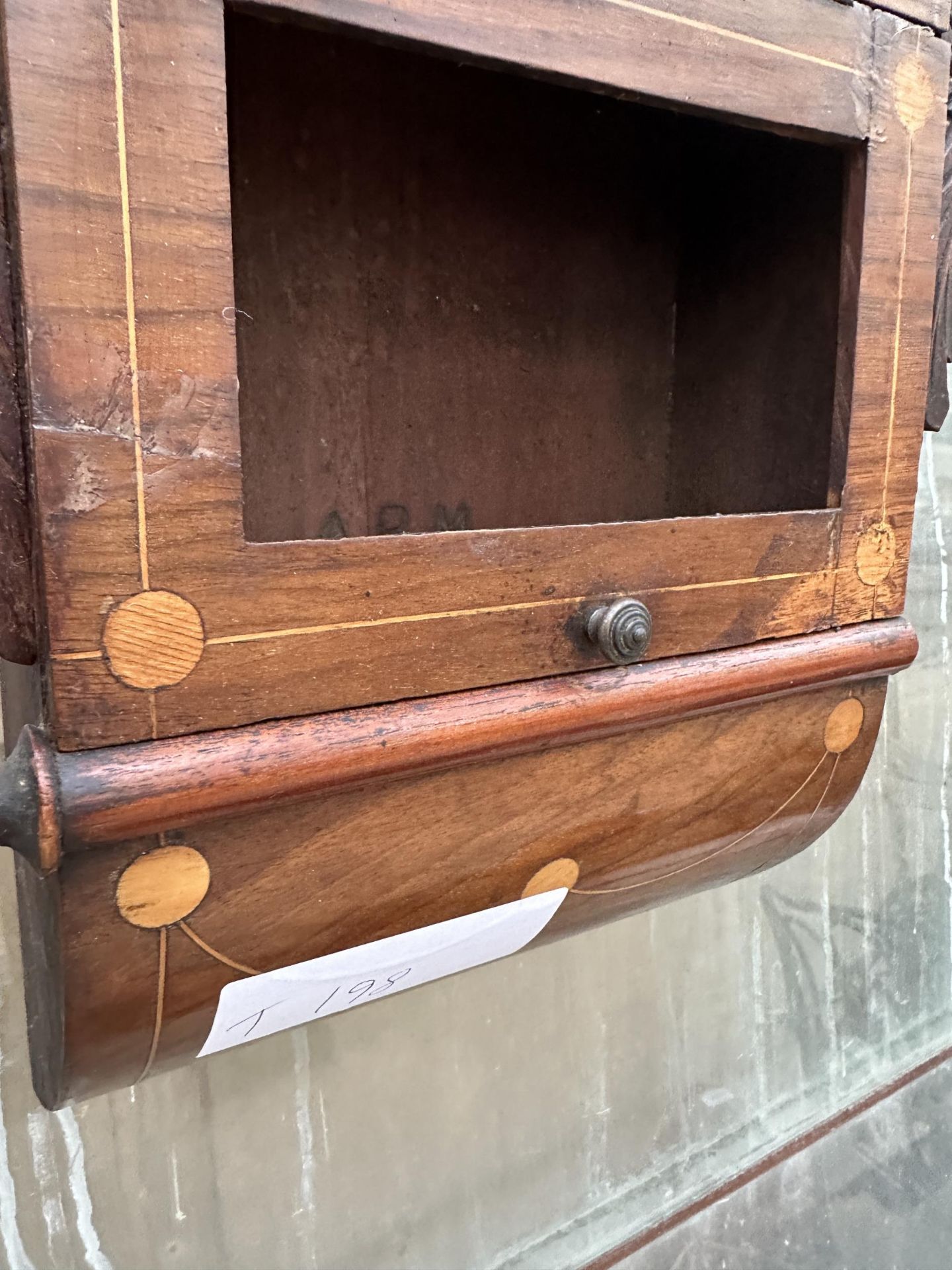 A WOODEN CASED CHIMING WALL CLOCK (A/F NO FRONT AND NO PENDULUM) - Image 3 of 3