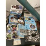 A COLLECTION OF MANCHESTER CITY MEMORABLIA TO INCLUDE, 9 BOOKS, 50 PROGRAMMES, FIVE LARGE ACTION