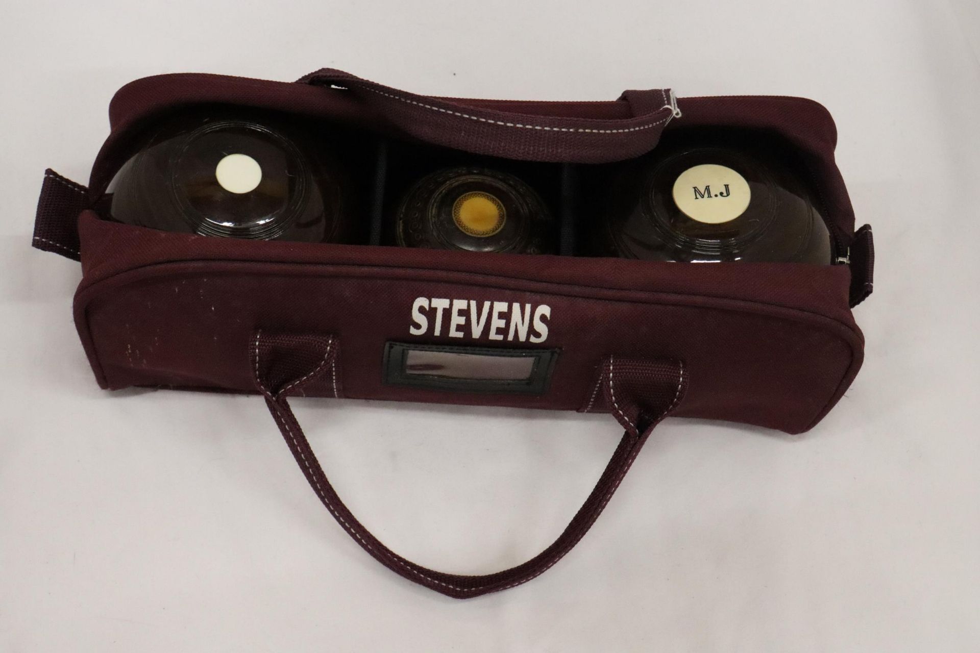 TWO R G LAWRIE BOWLING BOWLS AND A JACK IN A BAG - Image 5 of 6