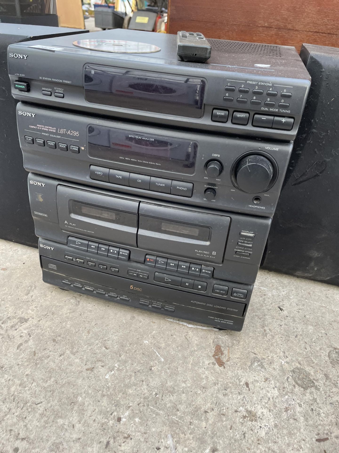 A SONY STEREO SYSTEM WITH A PAIR OF SPEAKERS - Image 2 of 2