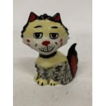 A LORNA BAILEY HAND PAINTED AND SIGNED SHAGGY CAT