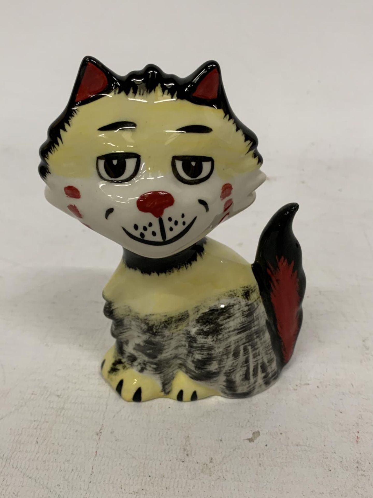 A LORNA BAILEY HAND PAINTED AND SIGNED SHAGGY CAT