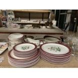 FORTY TWO PIECES OF WEDGWOOD 'MAYFIELD DINNER WARE TO INCLUDE VARIOUS SIZES OF PLATES, SERVING