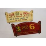 TWO VINTAGE WOODEN FAIRGROUND SIGNS