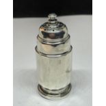 A HALLMARKED BIRMINGHAM SILVER PEPPER POT