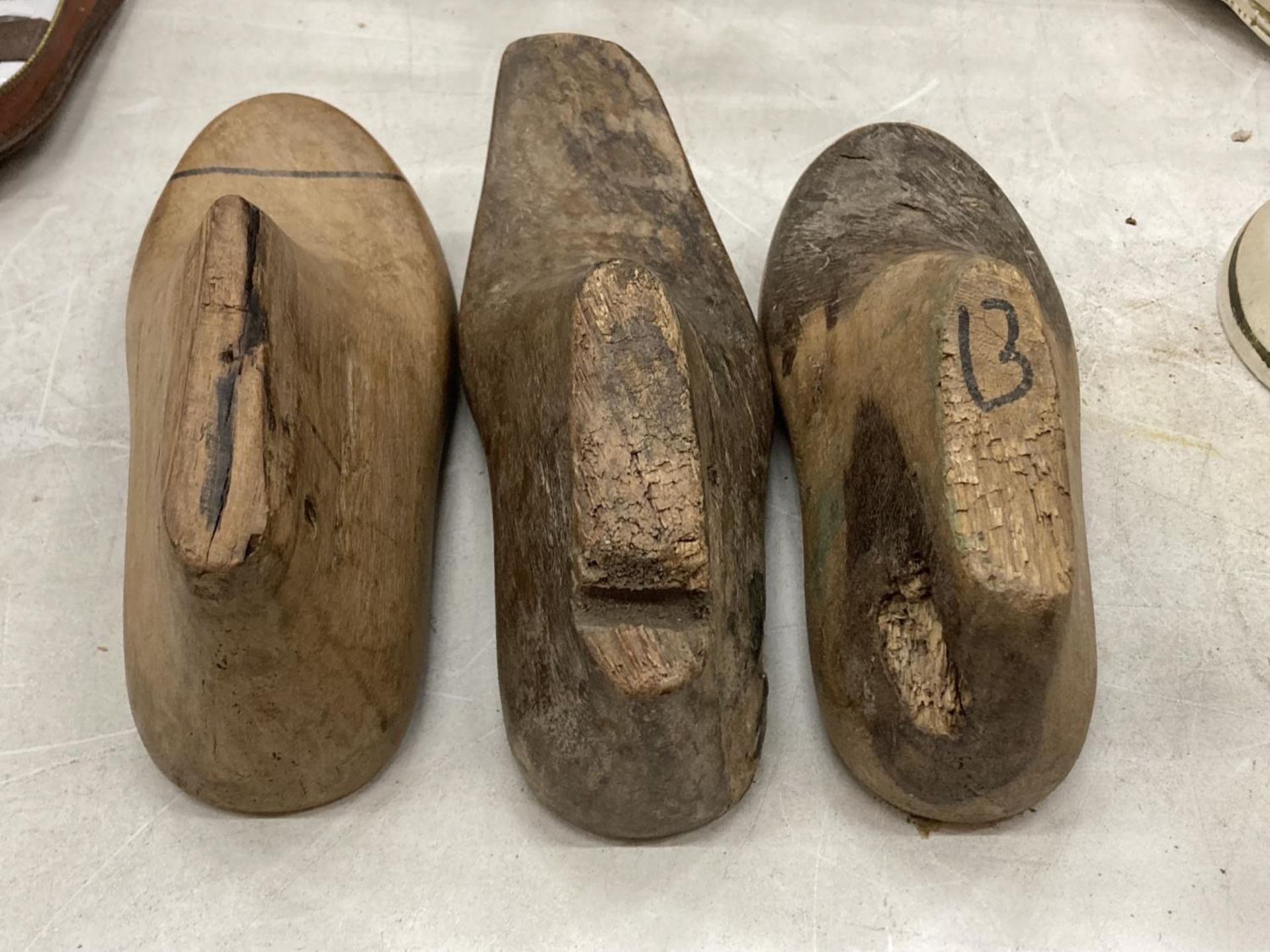 THREE VINTAGE WOODEN COBBLERS SHOE SHAPERS - Image 3 of 3