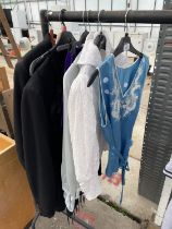 AN ASSORTMENT OF LADIES JACKETS AND TOPS