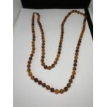 A LONG AMBER NECKLACE