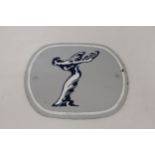 A CAST SPIRIT OF ECSTASY SIGN, 24CM X 21CM