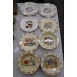 A QUANTITY OF ROYAL DOULTON BUNNYKINS TO INCLUDE TWO BOWLS SIGNED BY BARBARA VERNON, PETER RABBIT