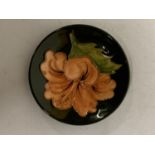 A MOORCROFT HIBISCUS PIN DISH