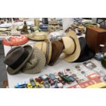 EIGHT MEN'S TRILBY HATS, FEDORA'S ETC.,