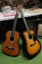 TWO ACOUSTIC GUITARS, A CHANTRY AND ENCORE