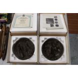 TWO BOXED TREASURES OF THE BIBLE WALL PLAQUES