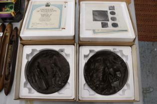 TWO BOXED TREASURES OF THE BIBLE WALL PLAQUES