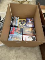 A LARGE ASSORTMENT OF VARIOUS DVDS