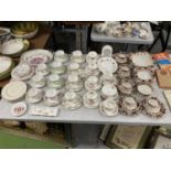 A LARGE QUANTITY OF VARIOUS TEA WARE TO INCUDE ROYAL ALBERT, ROYAL ALBION, PARAGON, DUCHESS,