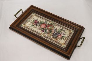 A TILECRAFTS 'VISTORIAN' TEA TRAY, 23CM X 38CM