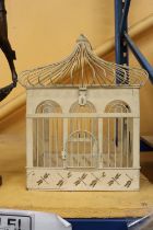 A VINTAGE BIRD CAGE