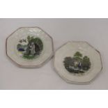 TWO 19TH CENTURY PEARL WARE CHILD'S PLATES