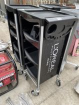 TWO LOREAL HAIRDRESSER TROLLIES