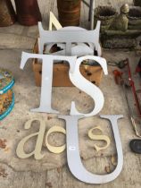 A LARGE ASSORTMENT OF PLASTIC SIGN MAKING LETTERS