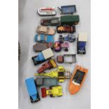 A QUANTITY OF VINTAGE MATCHBOX AND LESNEY DIECAST VEHICLES