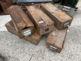 SEVEN METAL TOOL BOX STORAGE TRAYS