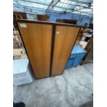 A PROJECT OFFICE FURNITURE TWO DOOR CUPBOARD, 35.5" WIDE