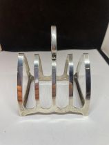 A HALLMARKED BIRMINGHAM SILVER TOAST RACK