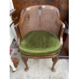 A MID 20TH CENTURY BERGERE TUB CHAIR