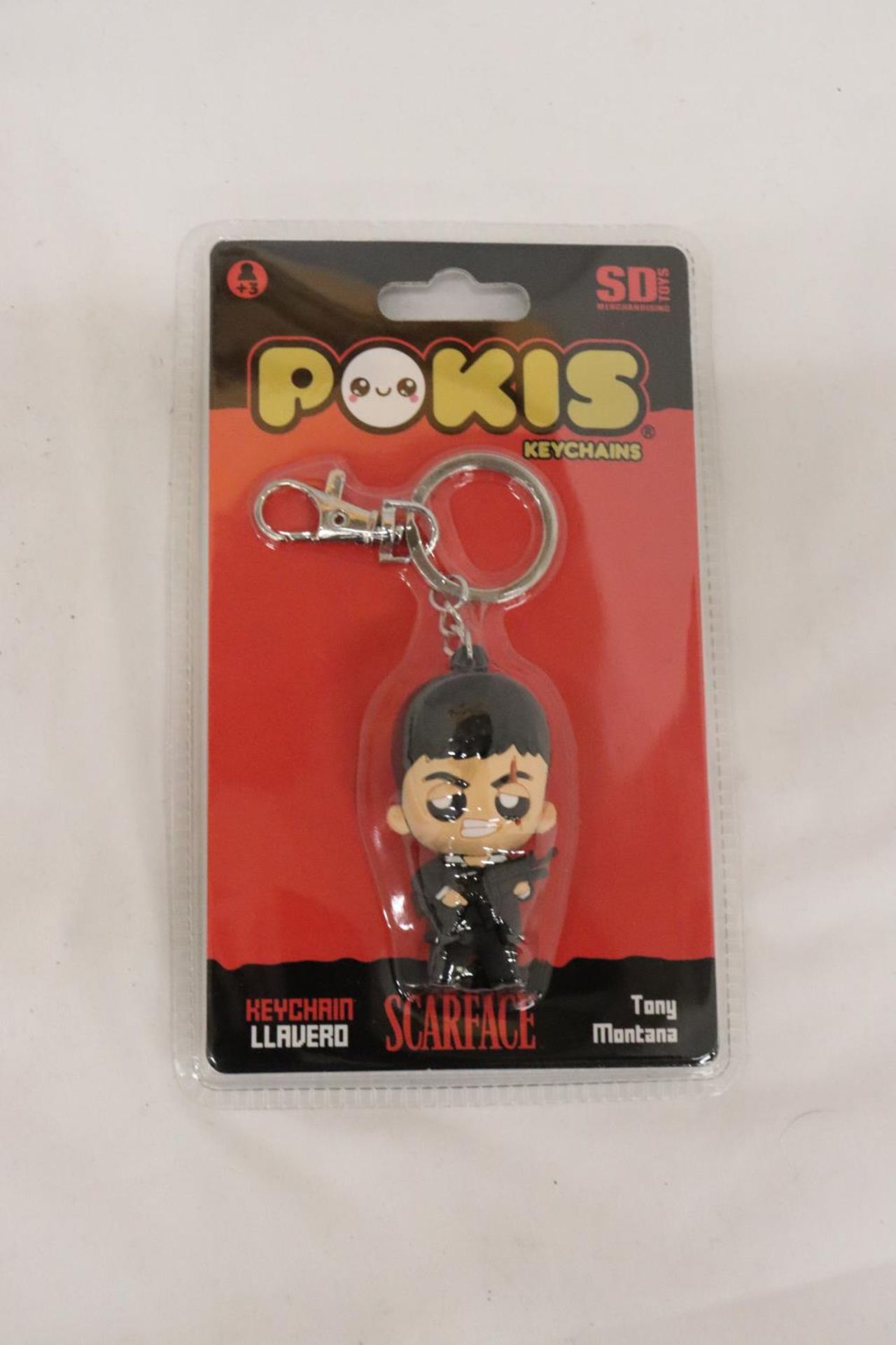 TWO COLLECTABLE 'POKIS' KEYCHAINS TO INCLUDE THE GODFATHER AND SCARFACE - Image 4 of 4