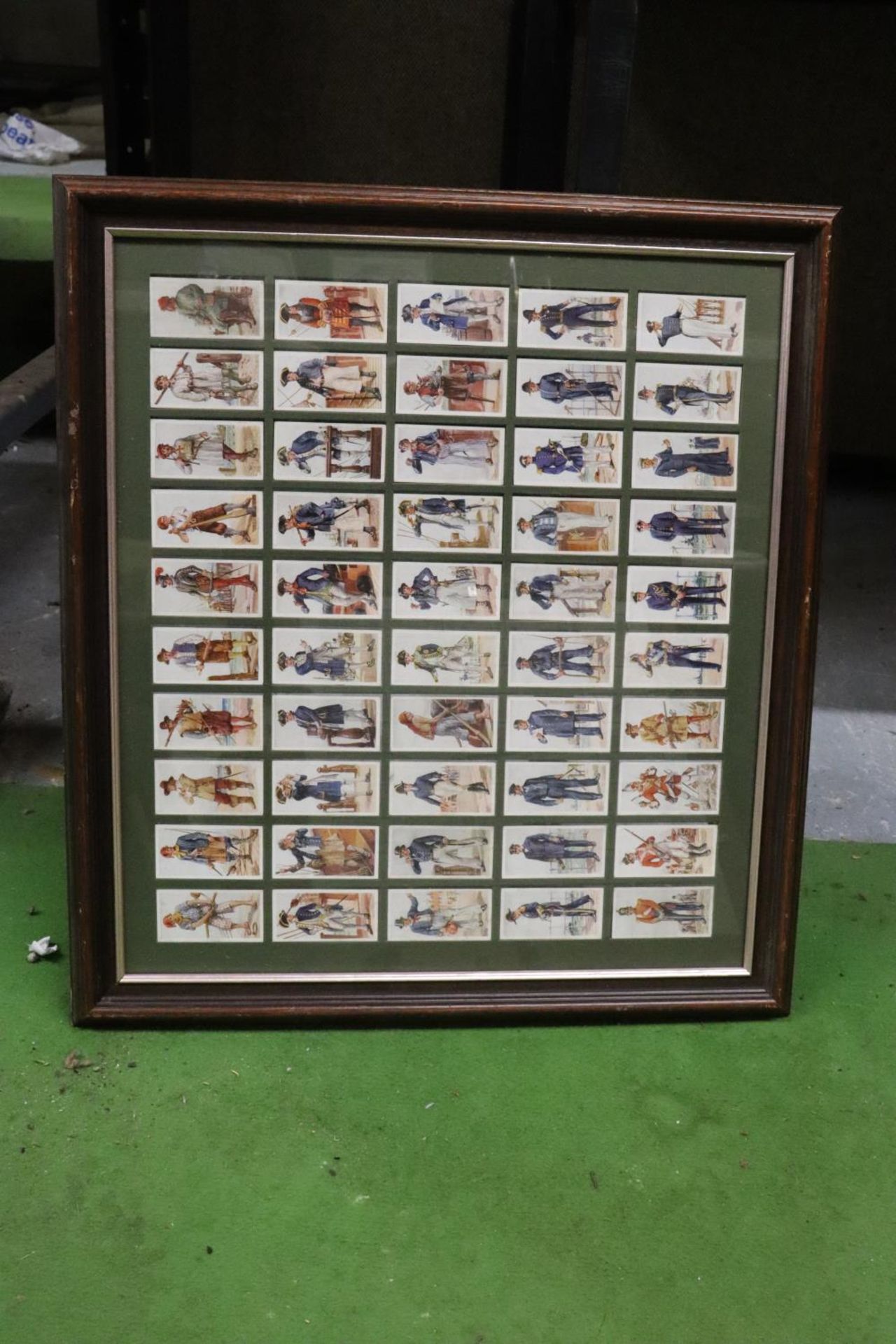 THREE FRAMED COLLECTIONS OF TRAINS, CARS AND NAVAL UNIFORMS - Image 4 of 4