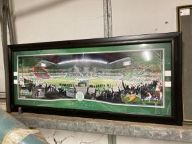 A FRAMED CELTIC V BRACELONA 125 YEARS CELEBRATION